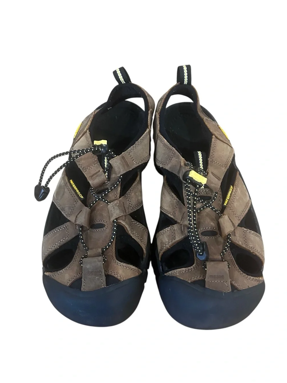 KEEN Mens Womens Newport Waterproof Brown Leather Sport Sandals Size M7 W8.5